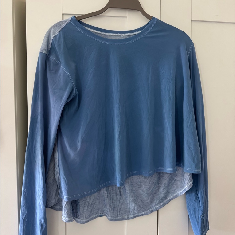 lululemon athletica Blue Long Sleeve Tee